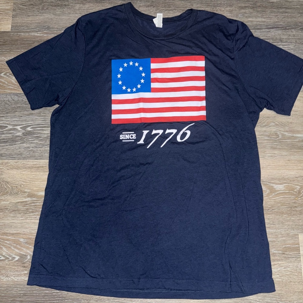 Men’s Since 1776 Red, White & Blue American Flag Patriotic T-shirt - Size XL